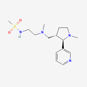molecular formula C15H26N4O2S B6822920 N-[2-[methyl-[[(2R,3S)-1-methyl-2-pyridin-3-ylpyrrolidin-3-yl]methyl]amino]ethyl]methanesulfonamide 