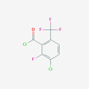 molecular formula C8H2Cl2F4O B068232 3-Chloro-2-fluoro-6-(trifluoromethyl)benzoyl chloride CAS No. 186517-45-3