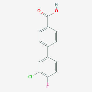 molecular formula C13H8ClFO2 B068233 4-(3-Chloro-4-fluorophenyl)benzoic acid CAS No. 195457-73-9