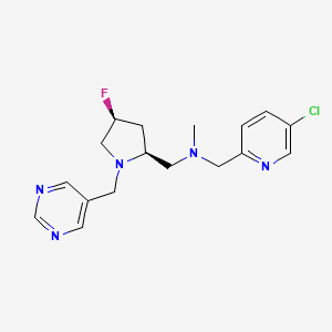 molecular formula C17H21ClFN5 B6823387 N-[(5-chloropyridin-2-yl)methyl]-1-[(2S,4S)-4-fluoro-1-(pyrimidin-5-ylmethyl)pyrrolidin-2-yl]-N-methylmethanamine 