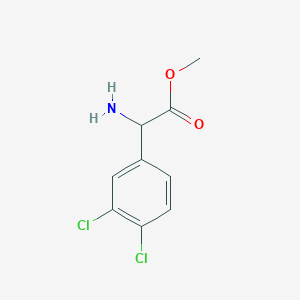 molecular formula C9H9Cl2NO2 B068236 Methyl 2-amino-2-(3,4-dichlorophenyl)acetate CAS No. 185110-25-2