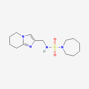 molecular formula C14H24N4O2S B6824189 N-(5,6,7,8-tetrahydroimidazo[1,2-a]pyridin-2-ylmethyl)azepane-1-sulfonamide 