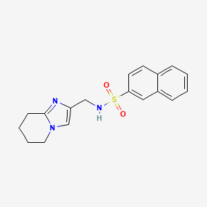 molecular formula C18H19N3O2S B6824251 N-(5,6,7,8-tetrahydroimidazo[1,2-a]pyridin-2-ylmethyl)naphthalene-2-sulfonamide 