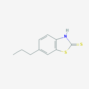 molecular formula C10H11NS2 B068244 2(3H)-Benzothiazolethione,6-propyl-(9CI) CAS No. 182678-13-3