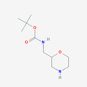 molecular formula C10H20N2O3 B068245 Tert-butyl (morpholin-2-ylmethyl)carbamate CAS No. 173341-02-1