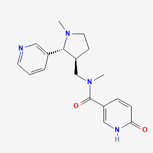 molecular formula C18H22N4O2 B6824648 N-methyl-N-[[(2R,3S)-1-methyl-2-pyridin-3-ylpyrrolidin-3-yl]methyl]-6-oxo-1H-pyridine-3-carboxamide 