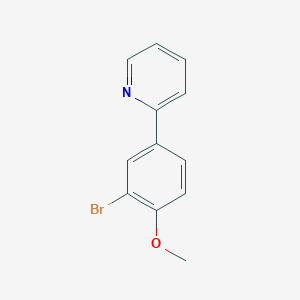 molecular formula C12H10BrNO B068247 2-(3-Bromo-4-methoxyphenyl)pyridine CAS No. 168823-65-2