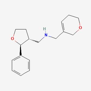 molecular formula C17H23NO2 B6825700 N-(3,6-dihydro-2H-pyran-5-ylmethyl)-1-[(2S,3R)-2-phenyloxolan-3-yl]methanamine 