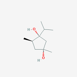 molecular formula C10H20O2 B068259 (1R,3S,4R)-1,4-dimethyl-3-propan-2-ylcyclopentane-1,3-diol CAS No. 189170-44-3