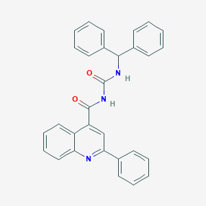 4-Quinolinecarboxamide, N-(((diphenylmethyl)amino)carbonyl)-2-phenyl-