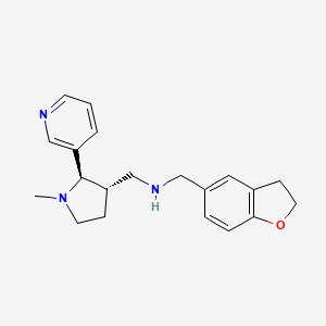 molecular formula C20H25N3O B6826544 N-(2,3-dihydro-1-benzofuran-5-ylmethyl)-1-[(2R,3S)-1-methyl-2-pyridin-3-ylpyrrolidin-3-yl]methanamine 