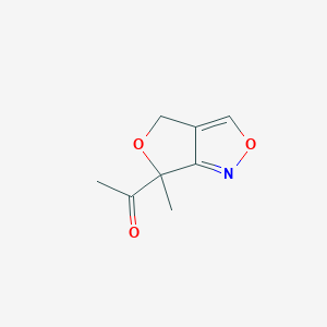 Ethanone, 1-(6-methyl-4H,6H-furo[3,4-c]isoxazol-6-yl)-(9CI)