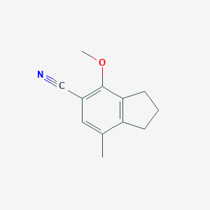 molecular formula C12H13NO B068270 4-Methoxy-7-methylindane-5-carbonitrile CAS No. 175136-10-4