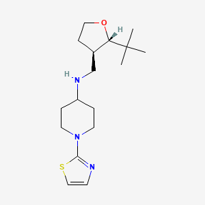 molecular formula C17H29N3OS B6827298 N-[[(2S,3R)-2-tert-butyloxolan-3-yl]methyl]-1-(1,3-thiazol-2-yl)piperidin-4-amine 