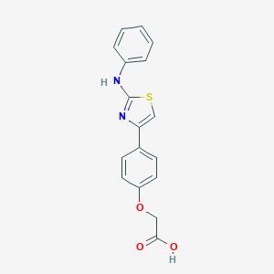 Acetic acid, (4-(2-phenylamino)-4-thiazolyl)phenoxy-