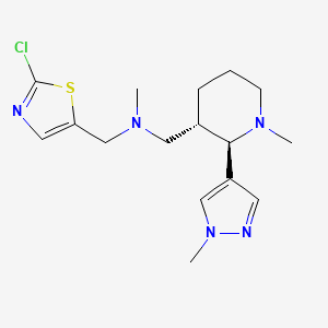 molecular formula C16H24ClN5S B6828310 N-[(2-chloro-1,3-thiazol-5-yl)methyl]-N-methyl-1-[(2R,3S)-1-methyl-2-(1-methylpyrazol-4-yl)piperidin-3-yl]methanamine 