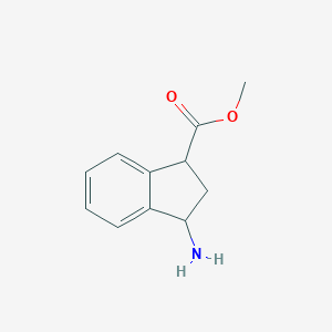 molecular formula C11H13NO2 B068289 methyl 3-amino-2,3-dihydro-1H-indene-1-carboxylate CAS No. 185122-65-0