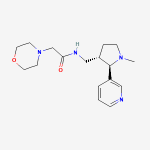 molecular formula C17H26N4O2 B6829684 N-[[(2R,3S)-1-methyl-2-pyridin-3-ylpyrrolidin-3-yl]methyl]-2-morpholin-4-ylacetamide 