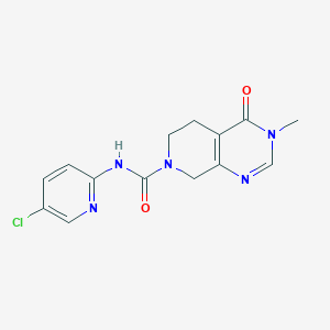 molecular formula C14H14ClN5O2 B6829783 N-(5-chloropyridin-2-yl)-3-methyl-4-oxo-6,8-dihydro-5H-pyrido[3,4-d]pyrimidine-7-carboxamide 