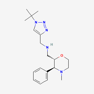 molecular formula C19H29N5O B6832539 N-[(1-tert-butyltriazol-4-yl)methyl]-1-[(2S,3S)-4-methyl-3-phenylmorpholin-2-yl]methanamine 