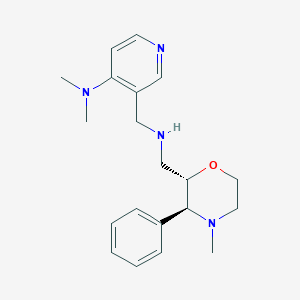 molecular formula C20H28N4O B6832603 N,N-dimethyl-3-[[[(2S,3S)-4-methyl-3-phenylmorpholin-2-yl]methylamino]methyl]pyridin-4-amine 