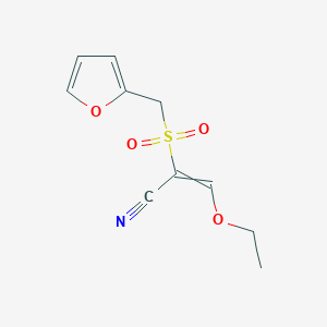 molecular formula C10H11NO4S B068328 3-Ethoxy-2-[(2-furylmethyl)sulfonyl]acrylonitrile CAS No. 175202-51-4