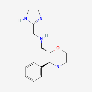 molecular formula C16H22N4O B6832804 N-(1H-imidazol-2-ylmethyl)-1-[(2S,3S)-4-methyl-3-phenylmorpholin-2-yl]methanamine 