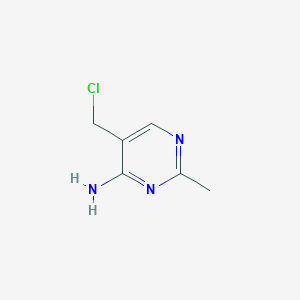 molecular formula C6H8ClN3 B068334 5-(Chloromethyl)-2-methylpyrimidin-4-amine CAS No. 189745-28-6