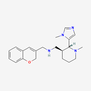 molecular formula C21H28N4O B6833466 N-(2H-chromen-3-ylmethyl)-1-[(2R,3S)-1-methyl-2-(3-methylimidazol-4-yl)piperidin-3-yl]methanamine 