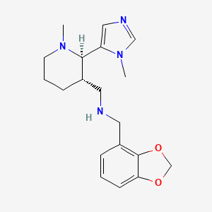 molecular formula C19H26N4O2 B6833623 N-(1,3-benzodioxol-4-ylmethyl)-1-[(2R,3S)-1-methyl-2-(3-methylimidazol-4-yl)piperidin-3-yl]methanamine 