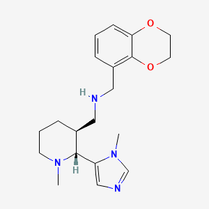 molecular formula C20H28N4O2 B6833685 N-(2,3-dihydro-1,4-benzodioxin-5-ylmethyl)-1-[(2R,3S)-1-methyl-2-(3-methylimidazol-4-yl)piperidin-3-yl]methanamine 