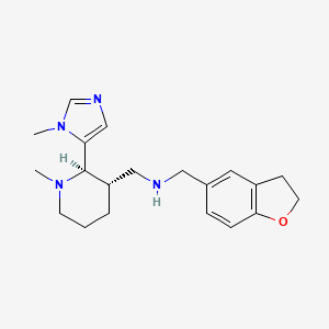 molecular formula C20H28N4O B6833775 N-(2,3-dihydro-1-benzofuran-5-ylmethyl)-1-[(2R,3S)-1-methyl-2-(3-methylimidazol-4-yl)piperidin-3-yl]methanamine 