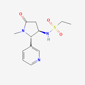 molecular formula C12H17N3O3S B6834427 N-[(2S,3R)-1-methyl-5-oxo-2-pyridin-3-ylpyrrolidin-3-yl]ethanesulfonamide 
