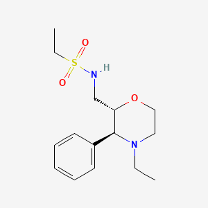 molecular formula C15H24N2O3S B6834466 N-[[(2S,3S)-4-ethyl-3-phenylmorpholin-2-yl]methyl]ethanesulfonamide 