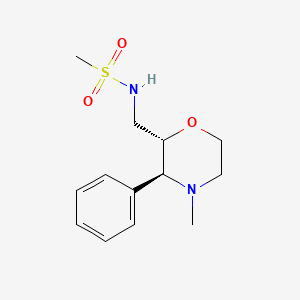 molecular formula C13H20N2O3S B6834617 N-[[(2S,3S)-4-methyl-3-phenylmorpholin-2-yl]methyl]methanesulfonamide 