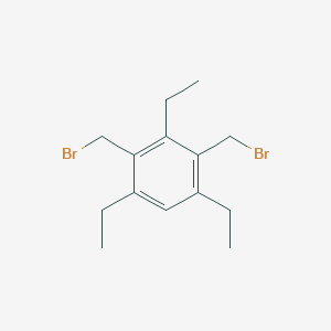molecular formula C14H20Br2 B068364 2,4-Bis(bromomethyl)-1,3,5-triethylbenzene CAS No. 190779-61-4