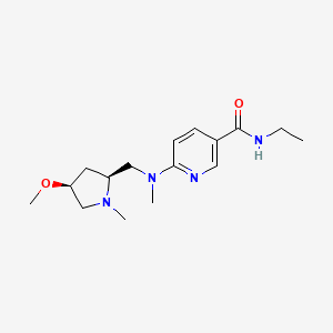molecular formula C16H26N4O2 B6837256 N-ethyl-6-[[(2S,4S)-4-methoxy-1-methylpyrrolidin-2-yl]methyl-methylamino]pyridine-3-carboxamide 