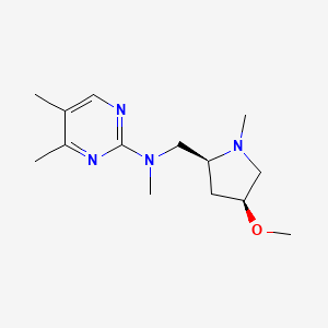 molecular formula C14H24N4O B6837274 N-[[(2S,4S)-4-methoxy-1-methylpyrrolidin-2-yl]methyl]-N,4,5-trimethylpyrimidin-2-amine 