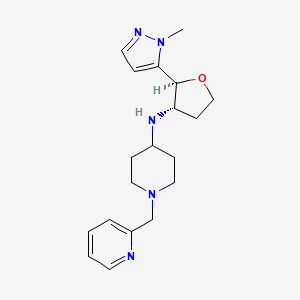 molecular formula C19H27N5O B6840178 N-[(2S,3S)-2-(2-methylpyrazol-3-yl)oxolan-3-yl]-1-(pyridin-2-ylmethyl)piperidin-4-amine 