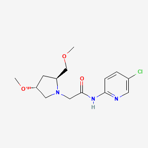 molecular formula C14H20ClN3O3 B6840637 N-(5-chloropyridin-2-yl)-2-[(2S,4R)-4-methoxy-2-(methoxymethyl)pyrrolidin-1-yl]acetamide 