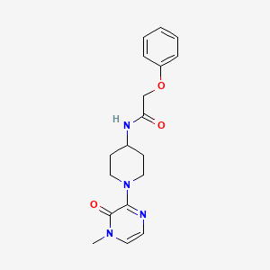 molecular formula C18H22N4O3 B6840831 N-[1-(4-methyl-3-oxopyrazin-2-yl)piperidin-4-yl]-2-phenoxyacetamide 