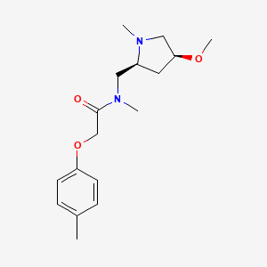 molecular formula C17H26N2O3 B6841473 N-[[(2S,4S)-4-methoxy-1-methylpyrrolidin-2-yl]methyl]-N-methyl-2-(4-methylphenoxy)acetamide 