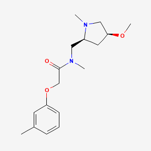 molecular formula C17H26N2O3 B6841482 N-[[(2S,4S)-4-methoxy-1-methylpyrrolidin-2-yl]methyl]-N-methyl-2-(3-methylphenoxy)acetamide 