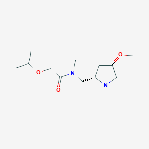 molecular formula C13H26N2O3 B6841528 N-[[(2S,4S)-4-methoxy-1-methylpyrrolidin-2-yl]methyl]-N-methyl-2-propan-2-yloxyacetamide 