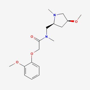 molecular formula C17H26N2O4 B6841794 N-[[(2S,4S)-4-methoxy-1-methylpyrrolidin-2-yl]methyl]-2-(2-methoxyphenoxy)-N-methylacetamide 