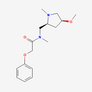 molecular formula C16H24N2O3 B6841814 N-[[(2S,4S)-4-methoxy-1-methylpyrrolidin-2-yl]methyl]-N-methyl-2-phenoxyacetamide 