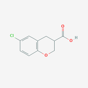 molecular formula C10H9ClO3 B068420 6-Chloro-chroman-3-carboxylic acid CAS No. 164265-01-4