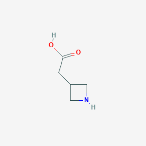 molecular formula C5H9NO2 B068423 Azetidin-3-YL-acetic acid CAS No. 183062-92-2