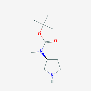 molecular formula C10H20N2O2 B068426 (S)-Tert-butyl methyl(pyrrolidin-3-YL)carbamate CAS No. 169750-01-0