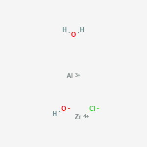 molecular formula AlClH3O2Zr+5 B068427 Aluminum zirconium pentachlorohydrate CAS No. 173762-83-9